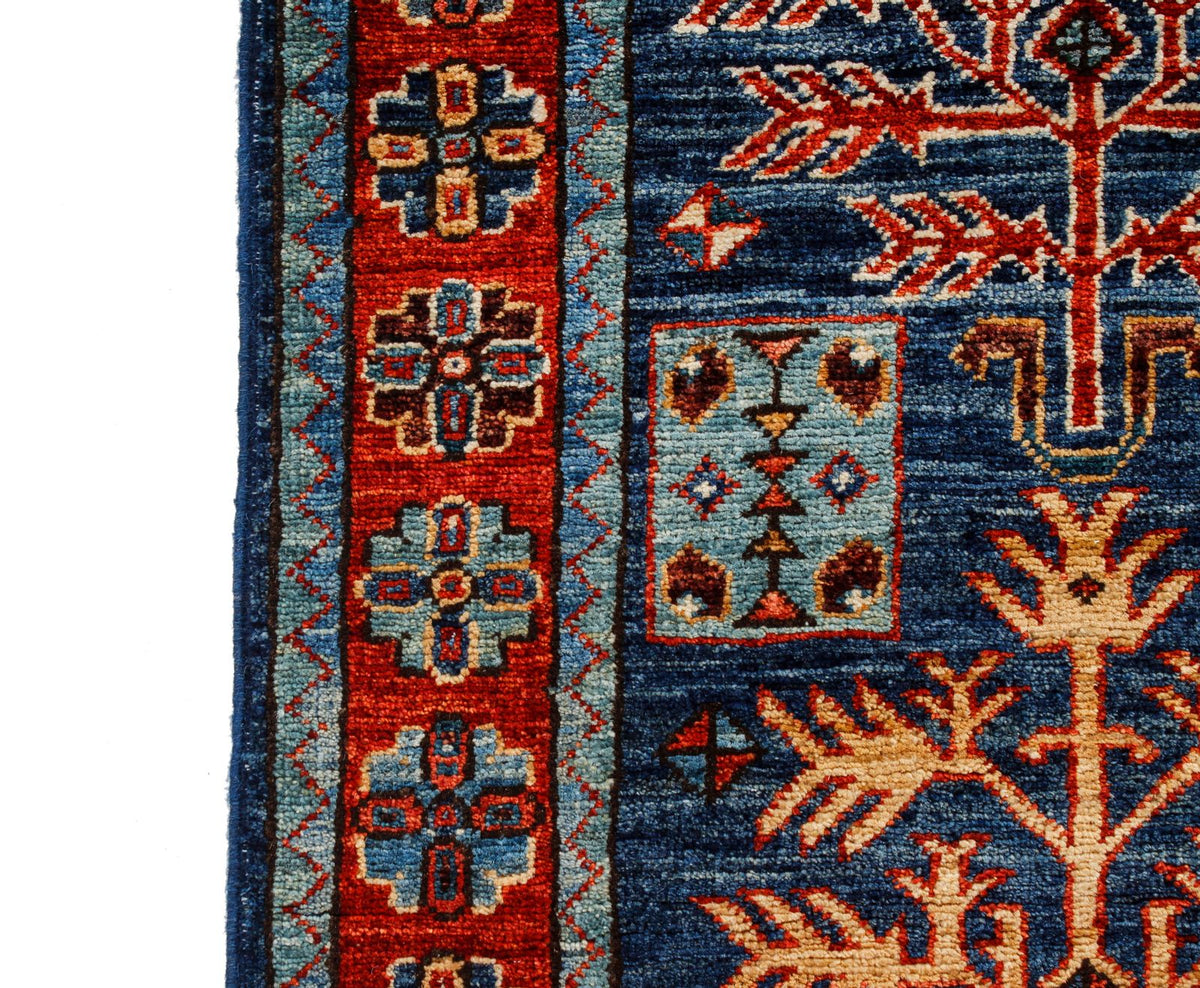 3x5 Navy and Red Traditional Rug