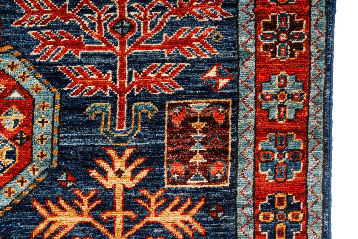 3x5 Navy and Red Traditional Rug