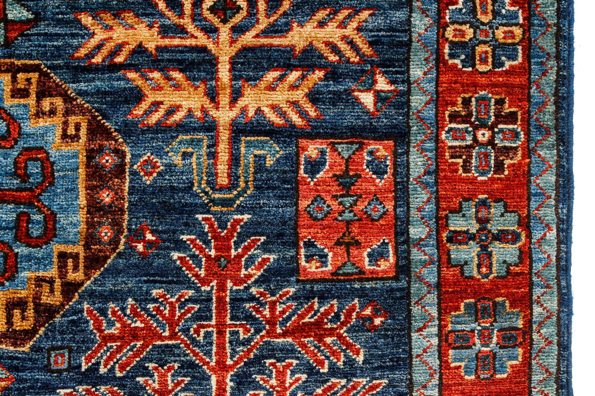 3x5 Navy and Red Traditional Rug