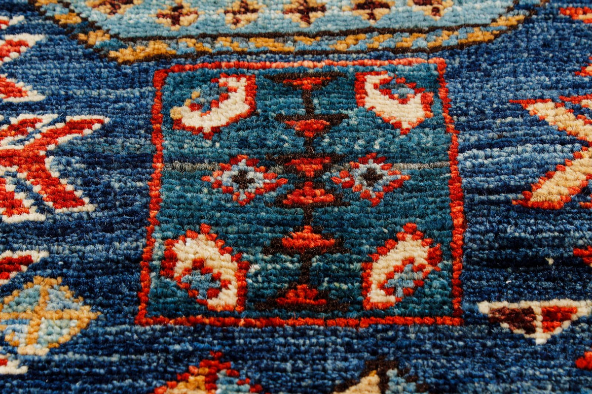 3x5 Navy and Red Traditional Rug