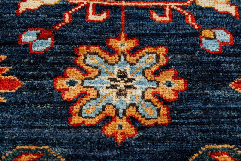3x5 Navy and Red Traditional Rug