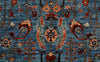 3x5 Light Blue and Multicolor Traditional Rug