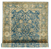 4x6 Blue and Green Traditional Rug