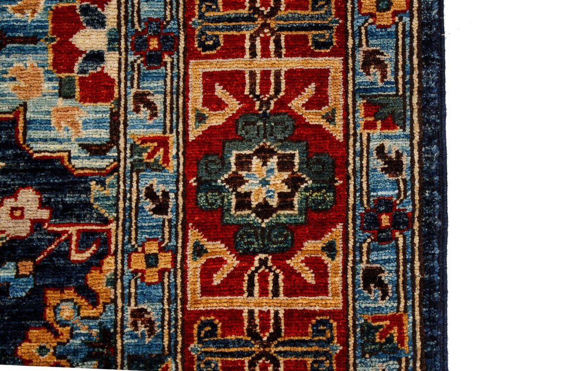 4x6 Navy and Red Traditional Rug