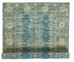 4x6 Blue and Beige Traditional Rug