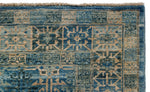 4x6 Blue and Beige Traditional Rug