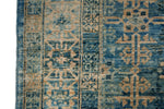 4x6 Blue and Beige Traditional Rug