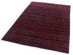 4x6 Navy and Red Anatolian Traditional Rug