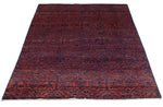 4x6 Navy and Red Anatolian Traditional Rug