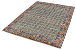 5x6 Green and Blue Traditional Rug