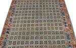 5x6 Green and Blue Traditional Rug