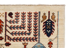 4x6 Ivory and Multicolor Anatolian Traditional Rug