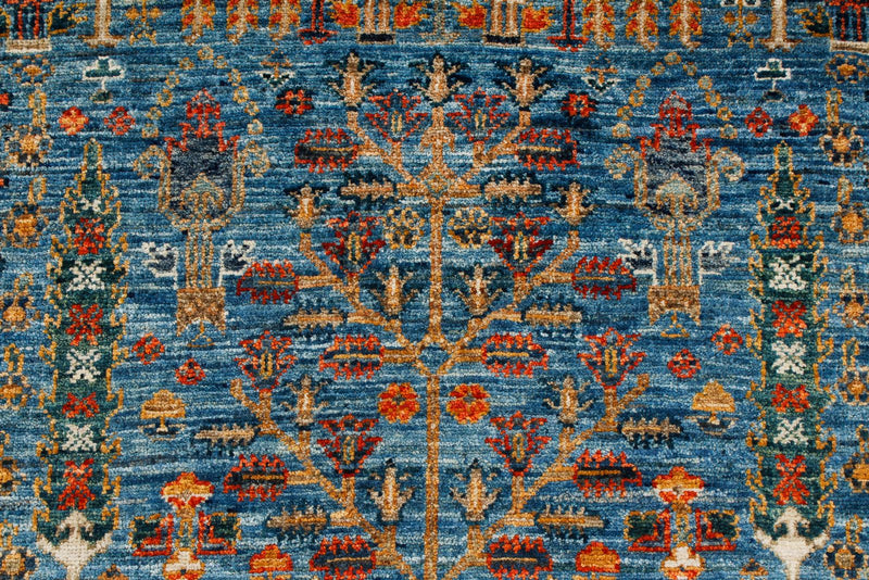 3x12 Blue and Multicolor Traditional Runner