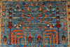 3x12 Blue and Multicolor Traditional Runner