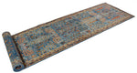 3x12 Blue and Multicolor Traditional Runner
