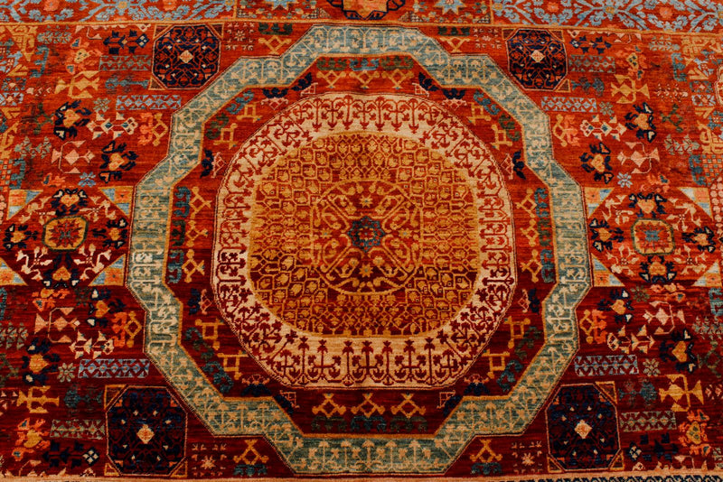 12x19 Rust and Green Anatolian Traditional Rug