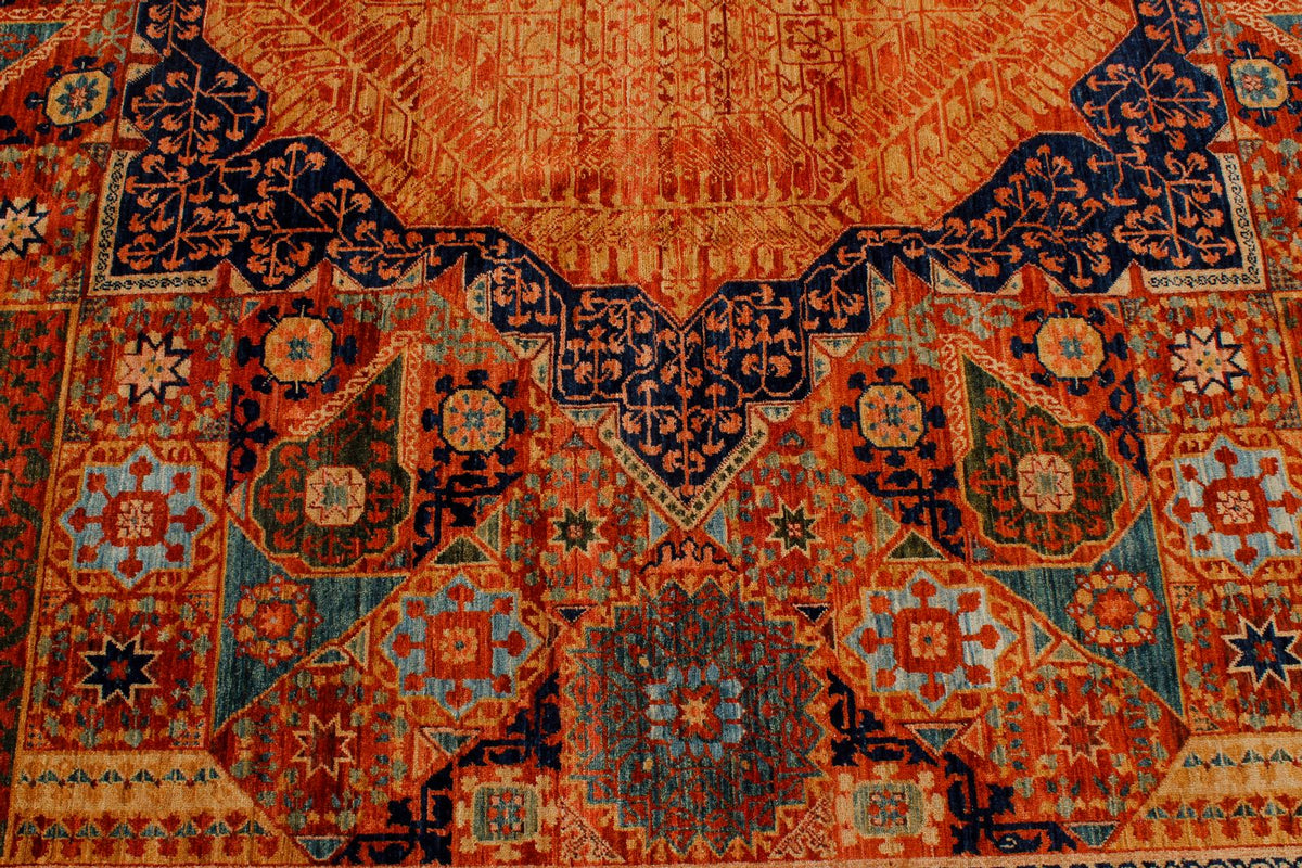 12x19 Rust and Green Anatolian Traditional Rug