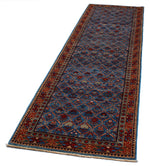 3x10 Blue and Red Traditional Runner