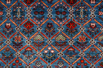 3x10 Blue and Red Traditional Runner