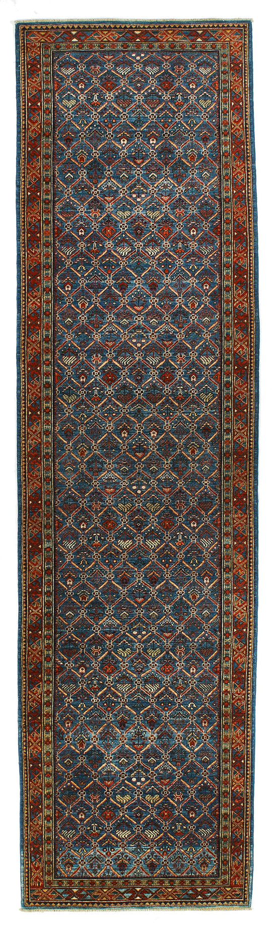 3x12 Blue and Red Traditional Runner