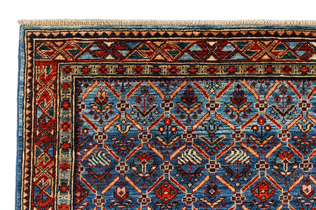 3x12 Blue and Red Traditional Runner