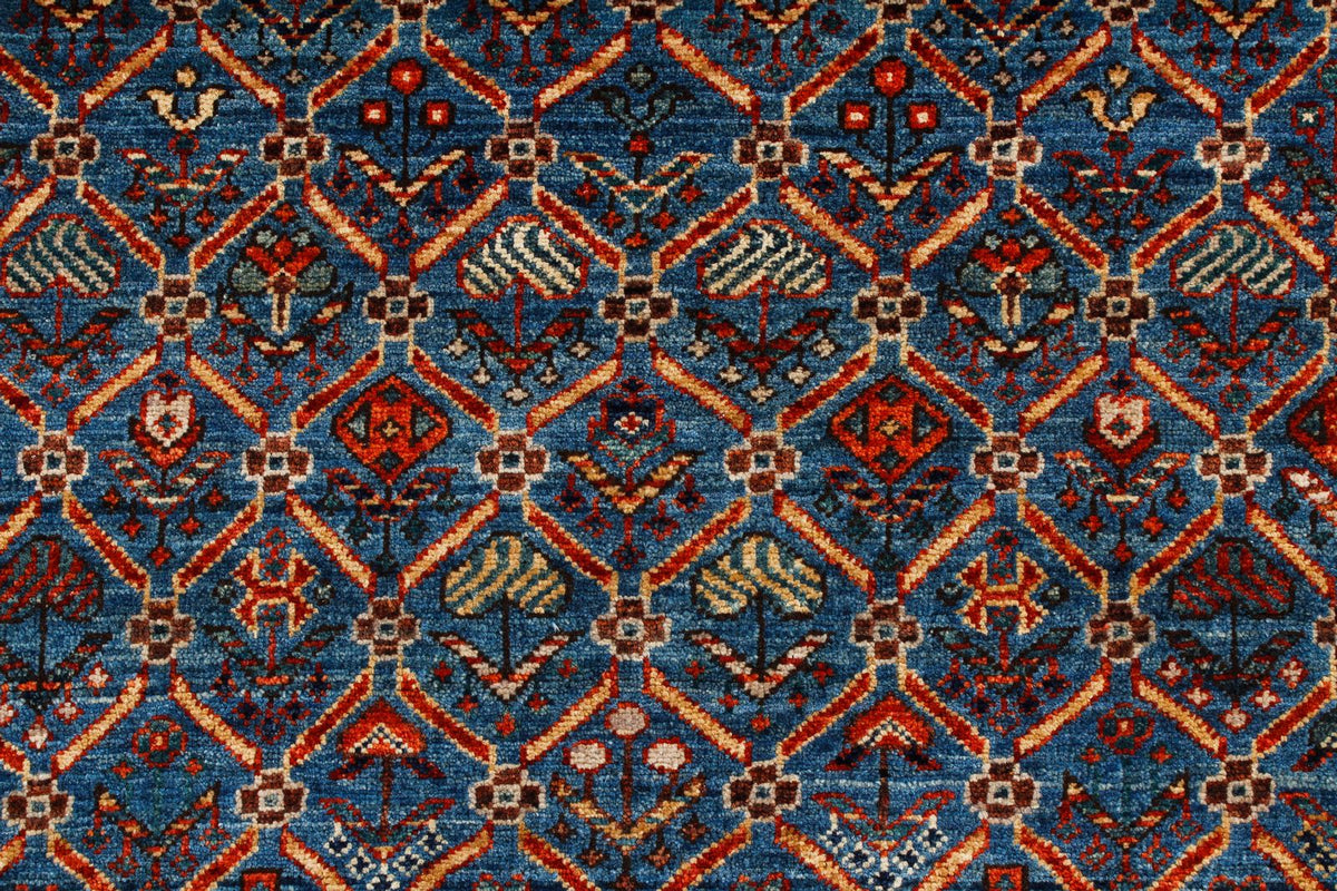 3x12 Blue and Red Traditional Runner