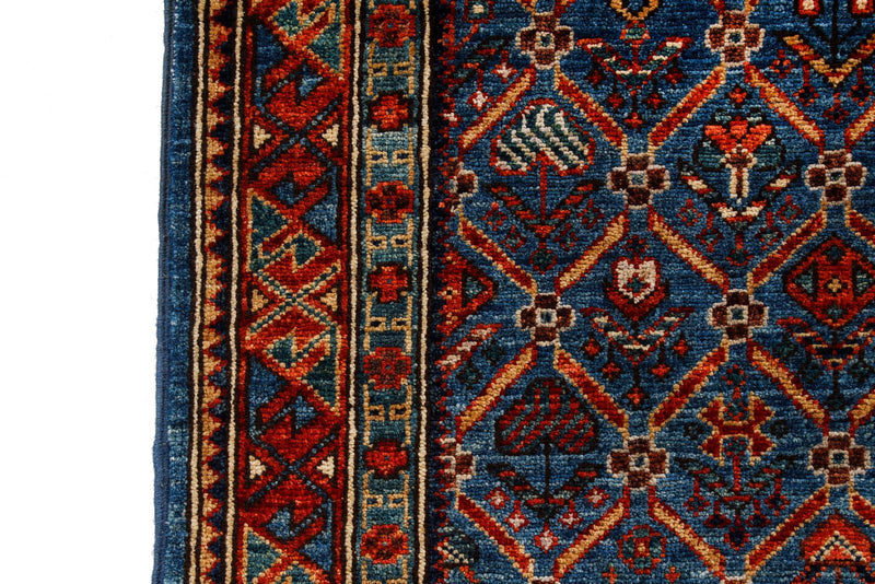 3x12 Blue and Red Traditional Runner