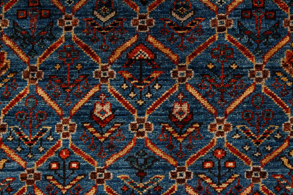 3x12 Blue and Red Traditional Runner
