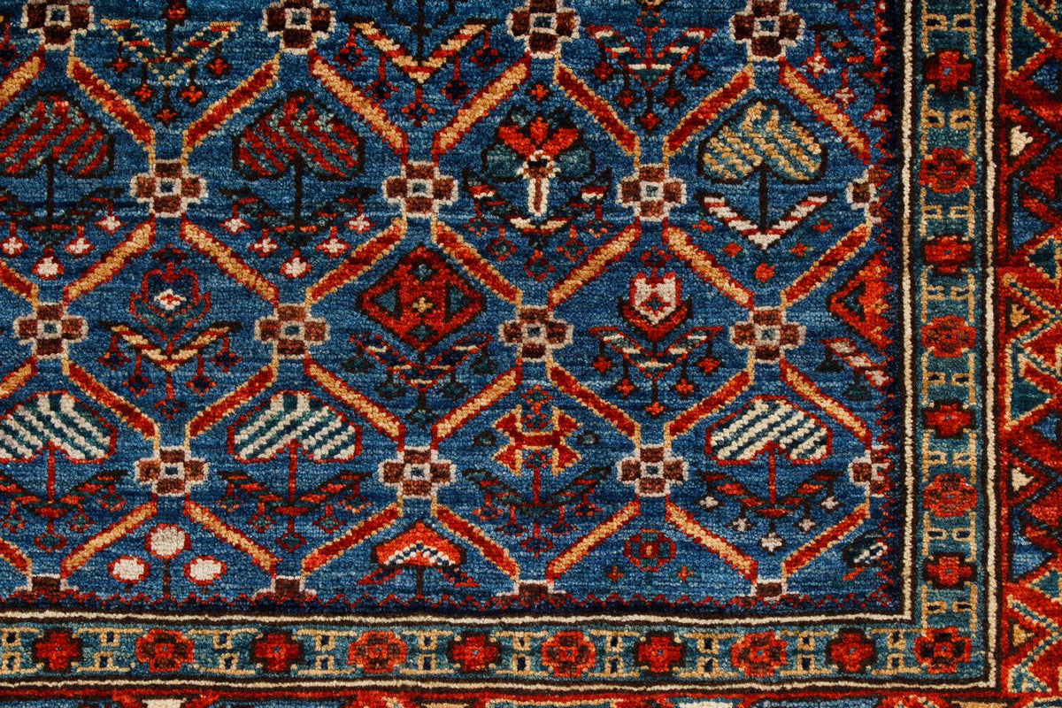 3x12 Blue and Red Traditional Runner