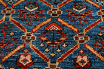 3x12 Blue and Red Traditional Runner