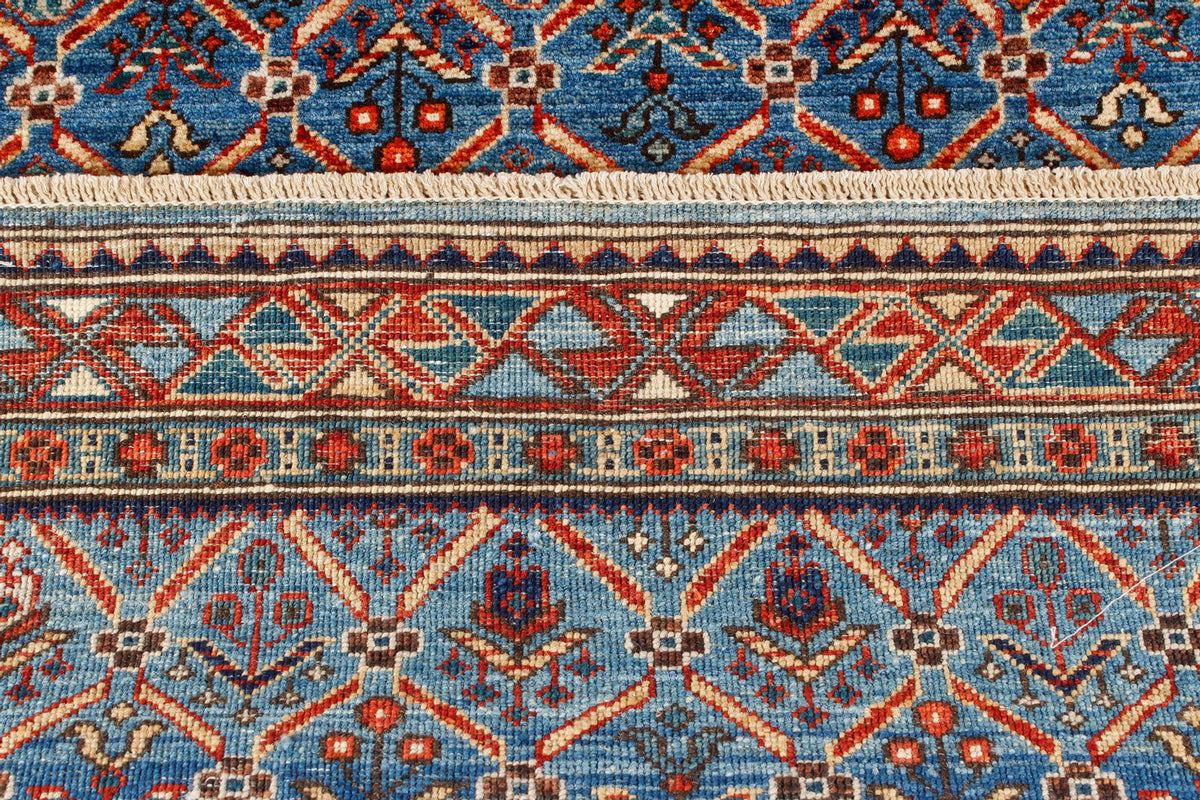 3x12 Blue and Red Traditional Runner