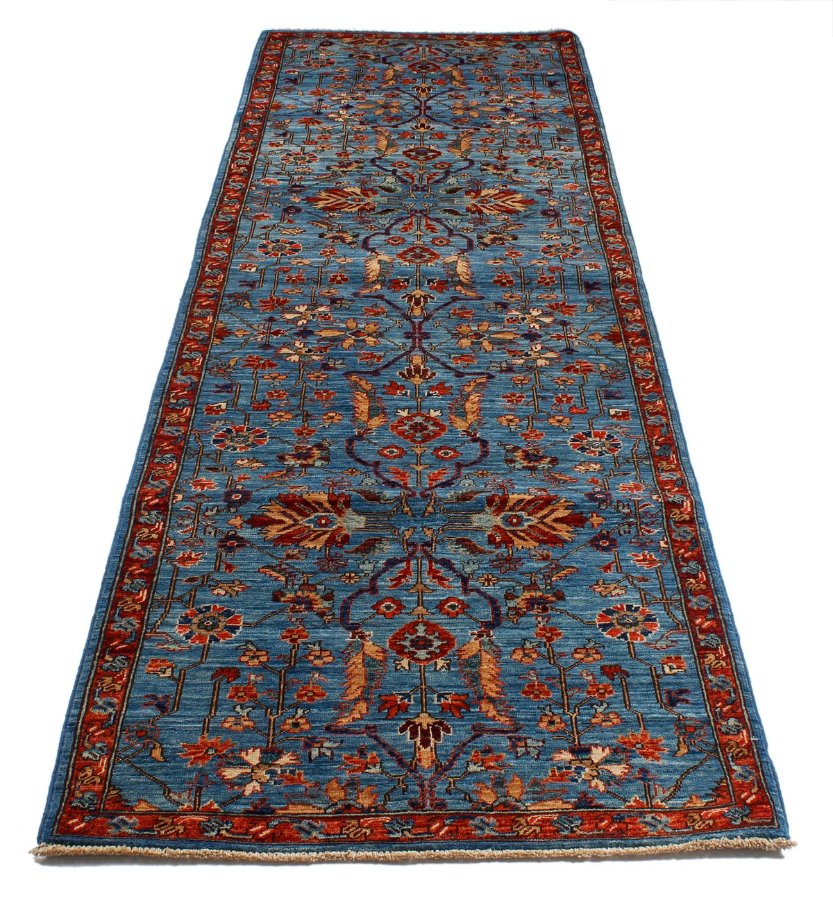 3x10 Blue and Red Traditional Runner