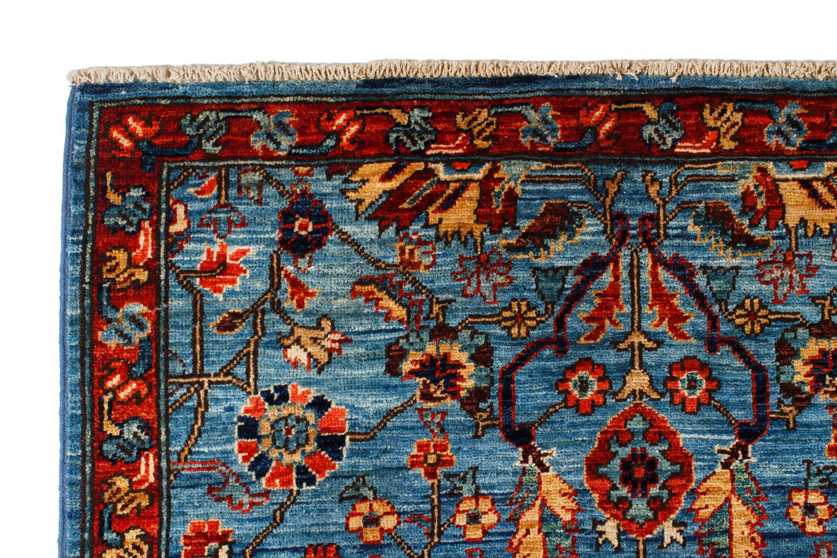 3x10 Blue and Red Traditional Runner