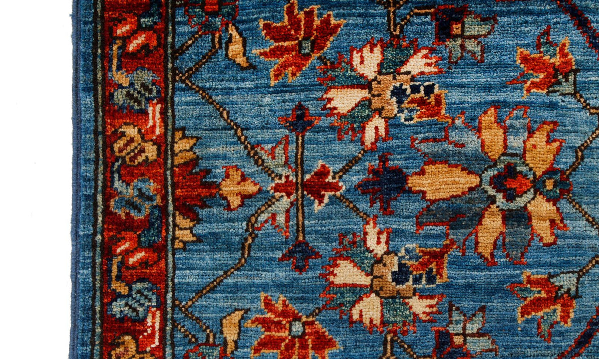3x10 Blue and Red Traditional Runner