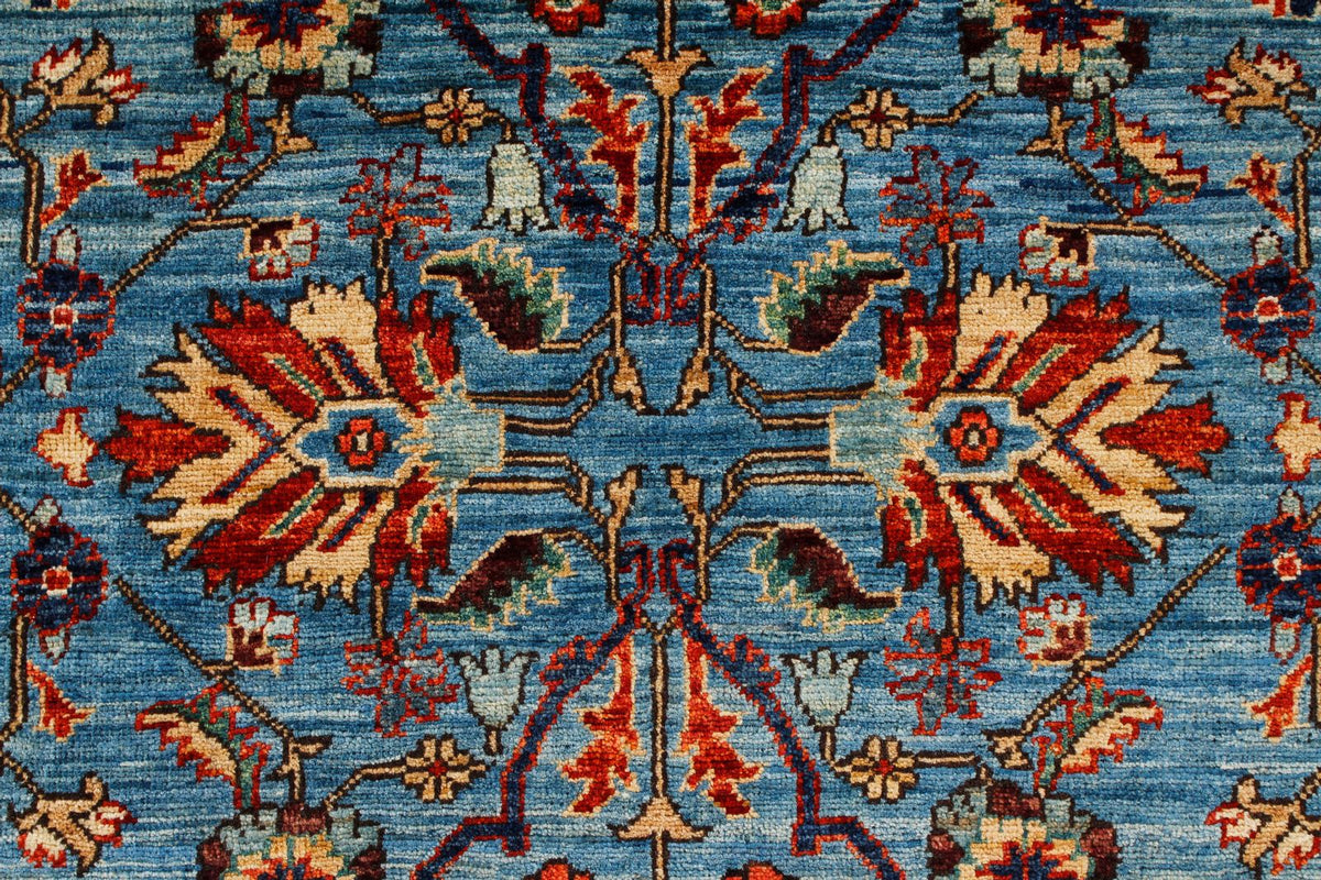 3x10 Blue and Red Traditional Runner