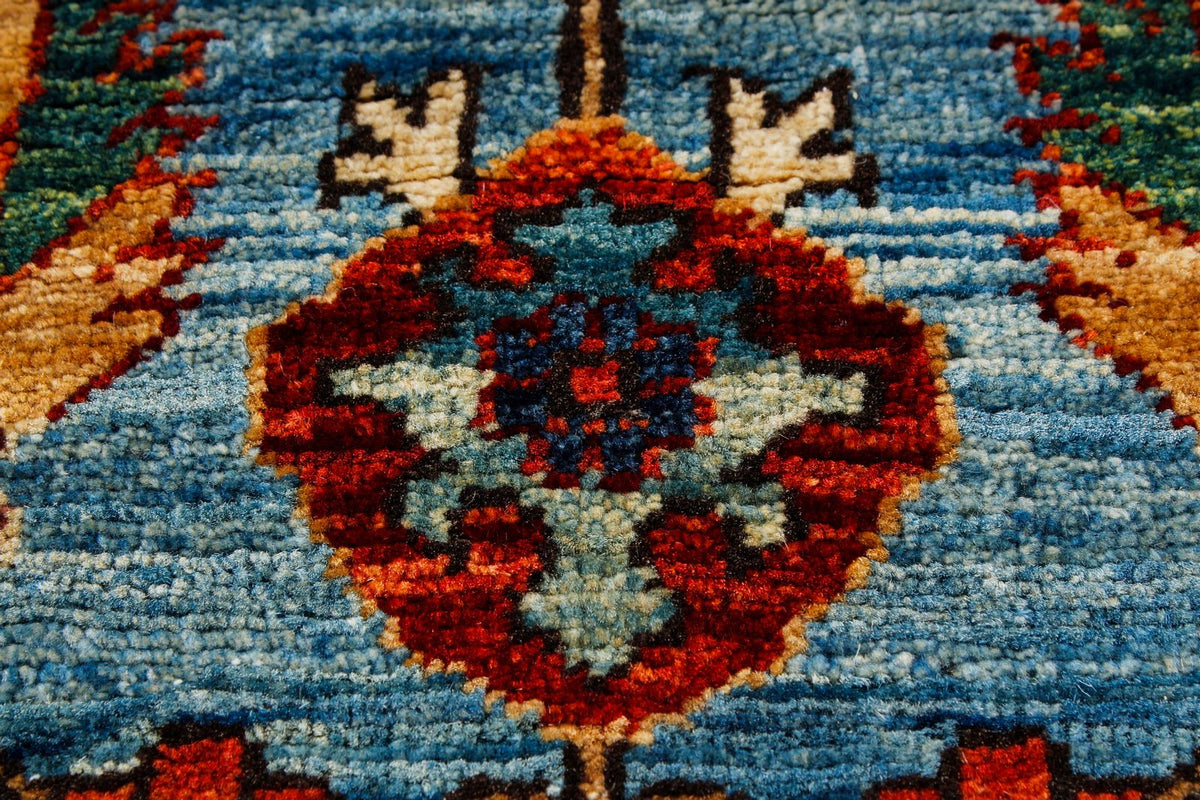 3x10 Blue and Red Traditional Runner