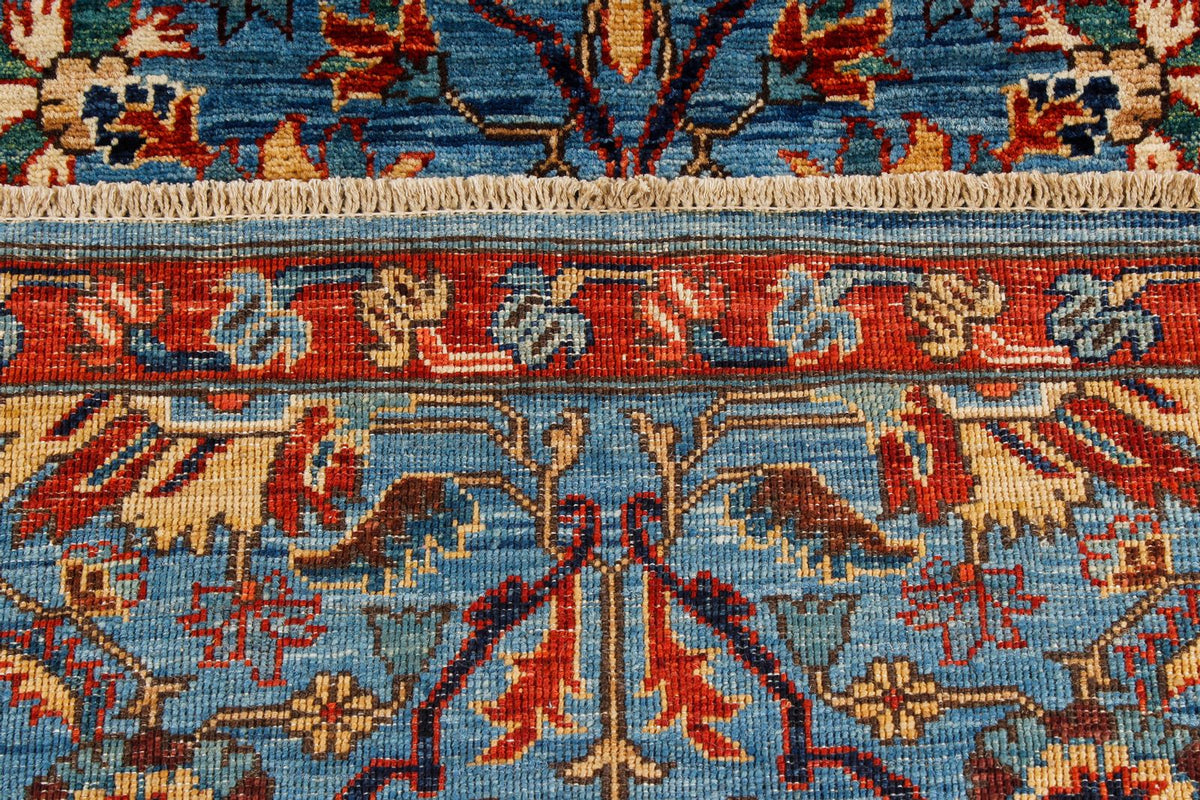 3x10 Blue and Red Traditional Runner