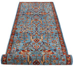 3x10 Blue and Red Traditional Runner