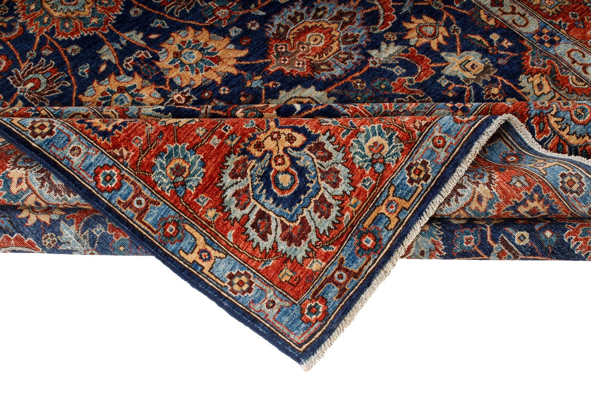 6x9 Navy and Rust Anatolian Traditional Rug