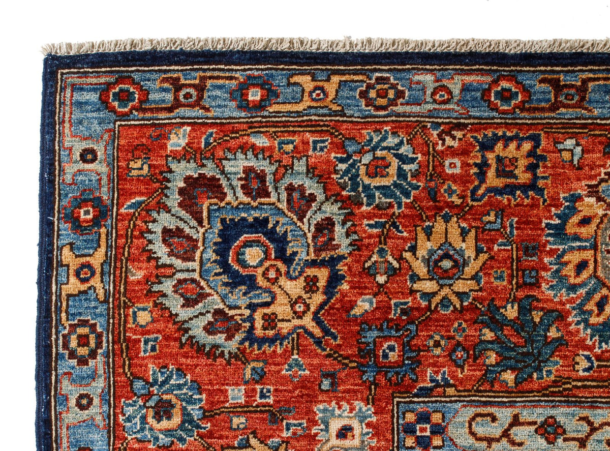 6x9 Navy and Rust Anatolian Traditional Rug