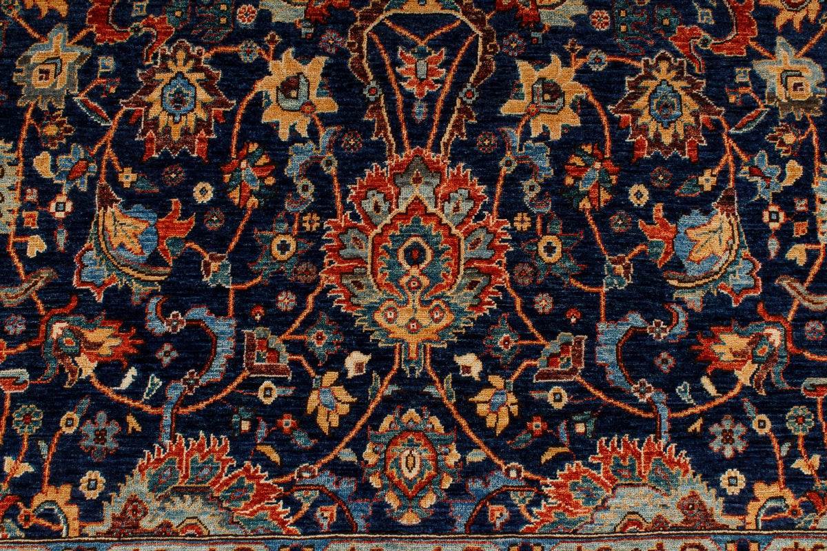 6x9 Navy and Rust Anatolian Traditional Rug