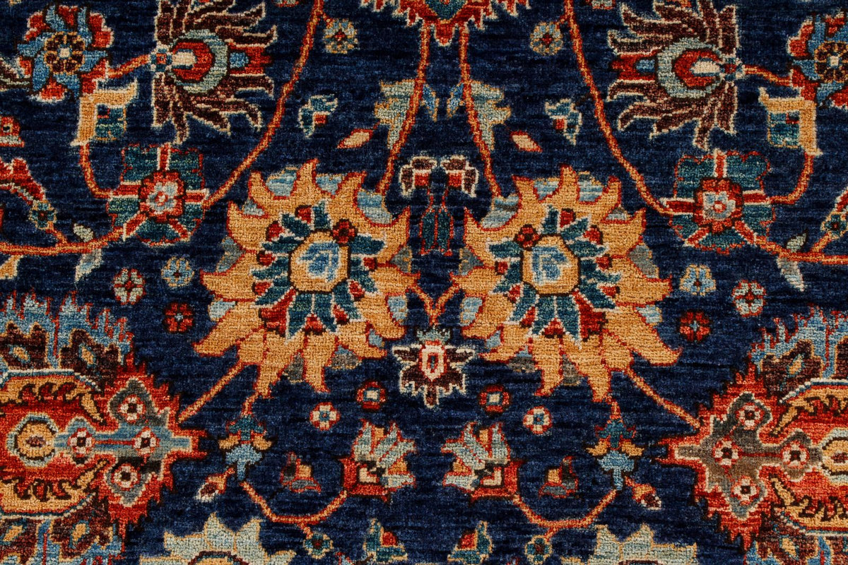 6x9 Navy and Rust Anatolian Traditional Rug