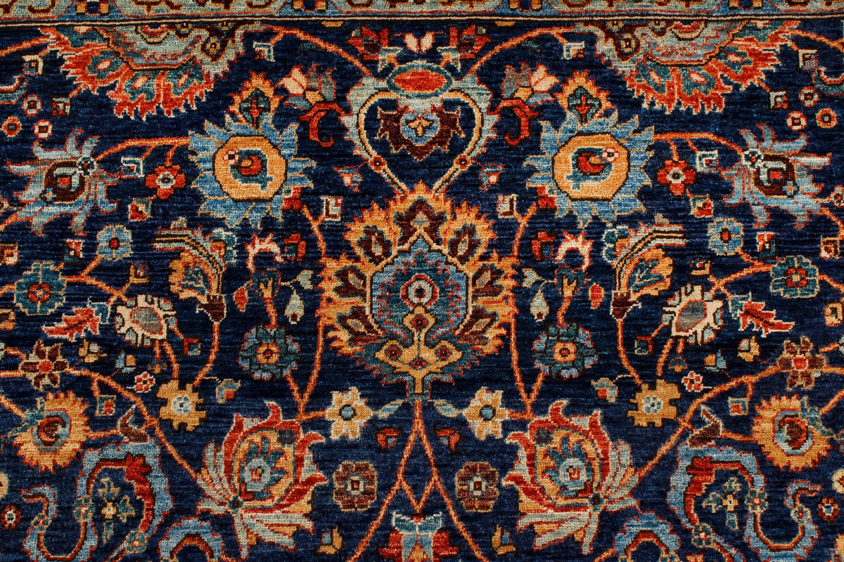 6x9 Navy and Rust Anatolian Traditional Rug