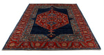 6x9 Navy and Red Traditional Rug