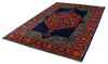 6x9 Navy and Red Traditional Rug