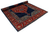 6x9 Navy and Red Traditional Rug