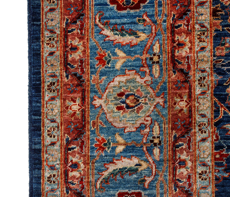 6x9 Navy and Blue Anatolian Traditional Rug