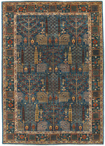 6x9 Blue and Green Anatolian Traditional Rug
