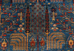 6x9 Blue and Green Anatolian Traditional Rug