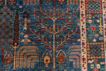 6x9 Blue and Green Anatolian Traditional Rug